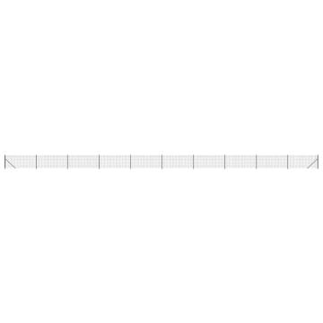 Wire Mesh Fence with Flange Anthracite 0.8x25m - HipoMarket