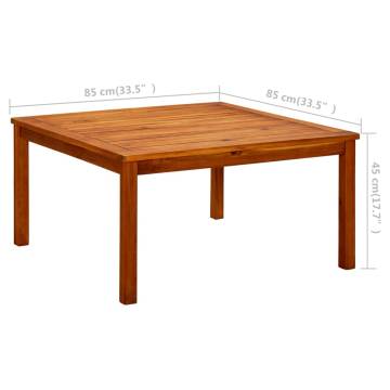 Stylish Garden Coffee Table - Solid Acacia Wood 85x85x45 cm