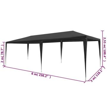 Party Tent 3x6 m PE Anthracite - Perfect for Outdoor Events