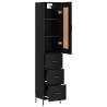 Stylish Highboard Black | 34.5x34x180 cm | Hipomarket UK