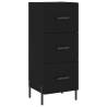 Stylish Highboard Black | 34.5x34x180 cm | Hipomarket UK