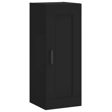 Stylish Highboard Black | 34.5x34x180 cm | Hipomarket UK