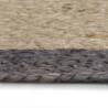 Handmade Jute Rug with Dark Grey Border - 90 cm