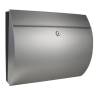 HI Letter Box with Newspaper Holder - Stainless Steel Design