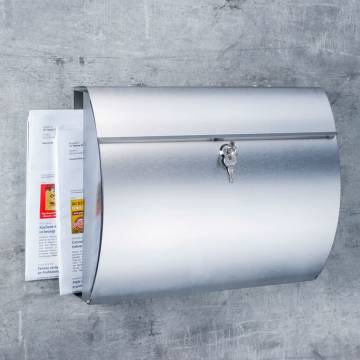 HI Letter Box with Newspaper Holder - Stainless Steel Design