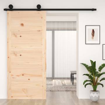 Barn Door 90x1.8m Solid Wood Pine - Space-Saving Design