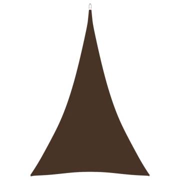 Brown Triangular Sunshade Sail 5x6x6m | HipoMarket UK