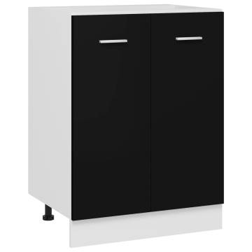 Bottom Cabinet Black 60x46x81.5 cm | Stylish Kitchen Storage