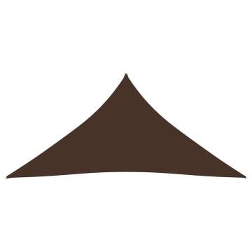 Brown Triangular Sunshade Sail 5x6x6m | HipoMarket UK