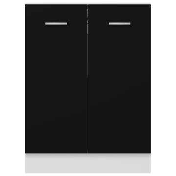 Bottom Cabinet Black 60x46x81.5 cm | Stylish Kitchen Storage