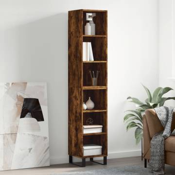 Highboard Smoked Oak 34.5x32.5x180 cm | Stylish Storage Solution