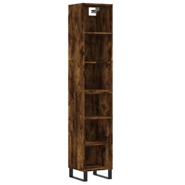 Highboard Smoked Oak 34.5x32.5x180 cm | Stylish Storage Solution