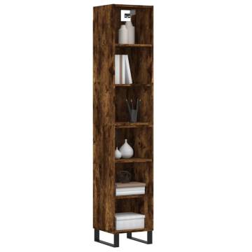 Highboard Smoked Oak 34.5x32.5x180 cm | Stylish Storage Solution