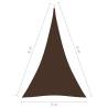 Brown Triangular Sunshade Sail 5x6x6m | HipoMarket UK