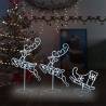 Acrylic Christmas Flying Reindeer&Sleigh 260x21x87cm Cold White Colour cold white Quantity in Package 1 Number of LEDs 