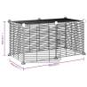 8-Panel Black Pet Cage with Door - 35x35 cm Steel