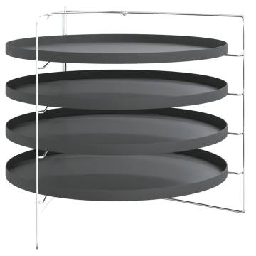 Pizza Pans 4 pcs with Rack Ø 28 cm Steel - Hipomarket