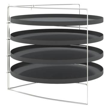 Pizza Pans 4 pcs with Rack Ø 28 cm Steel - Hipomarket