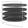 Pizza Pans 4 pcs with Rack Ø 28 cm Steel - Hipomarket