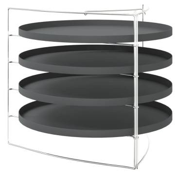 Pizza Pans 4 pcs with Rack Ø 28 cm Steel - Hipomarket