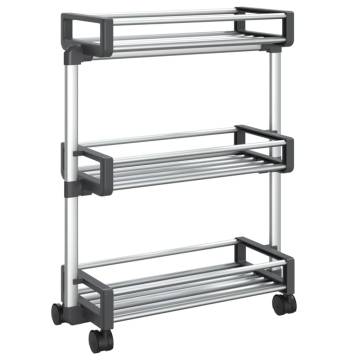 Aluminium Storage Trolley 59x20x75 cm - Organise with Ease