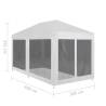 Party Tent with 6 Mesh Sidewalls 6x3 m - Outdoor Events