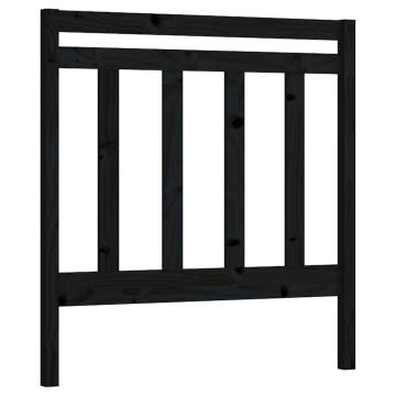 Stylish Black Solid Wood Pine Bed Headboard | Hipomarket UK