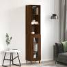 Highboard Brown Oak 34.5x34x180 cm Engineered Wood Colour brown oak Quantity in Package 1 Model 1 glass door 