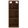 Stylish Highboard Brown Oak - 34.5x34x180 cm - Hipomarket