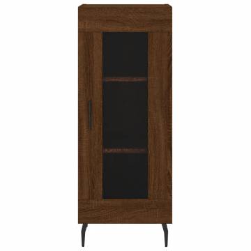 Stylish Highboard Brown Oak - 34.5x34x180 cm - Hipomarket