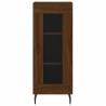 Stylish Highboard Brown Oak - 34.5x34x180 cm - Hipomarket