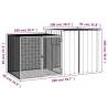 Rabbit Cage Anthracite 200x91x100 cm - Galvanised Steel