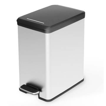 Curver Slim Pedal Bin Deco 25L Silver | Modern Waste Solution