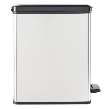 Curver Slim Pedal Bin Deco 25L Silver | Modern Waste Solution