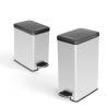 Curver Slim Pedal Bin Deco 25L Silver | Modern Waste Solution