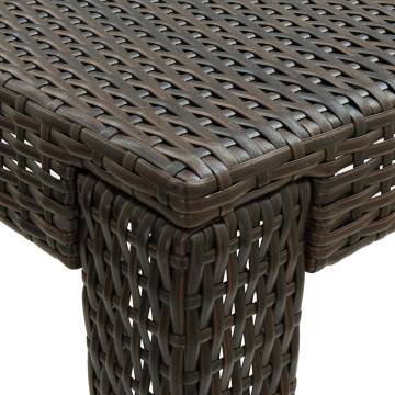 Garden Bar Table Brown - Modern Outdoor Poly Rattan Table