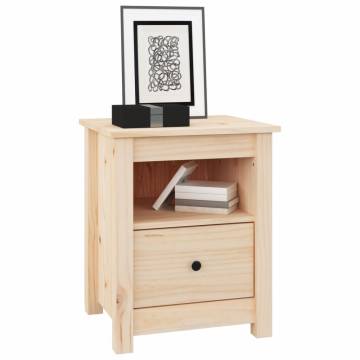 Elegant Solid Wood Pine Bedside Cabinets - Set of 2