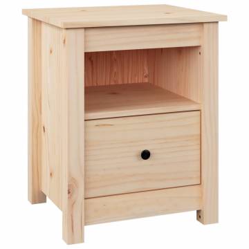 Elegant Solid Wood Pine Bedside Cabinets - Set of 2