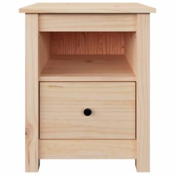 Elegant Solid Wood Pine Bedside Cabinets - Set of 2