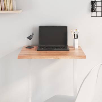 Light Brown Solid Oak Table Top 60x60x2 cm | HipoMarket