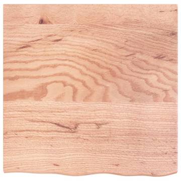 Light Brown Solid Oak Table Top 60x60x2 cm | HipoMarket