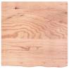 Light Brown Solid Oak Table Top 60x60x2 cm | HipoMarket