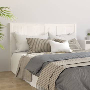 Stylish White Bed Headboard | Solid Pine Wood 140.5x4x100 cm