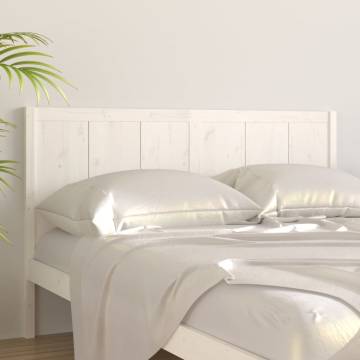 Stylish White Bed Headboard | Solid Pine Wood 140.5x4x100 cm