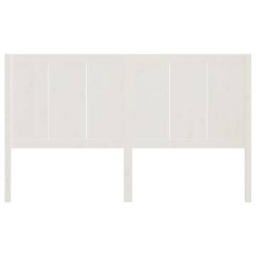 Stylish White Bed Headboard | Solid Pine Wood 140.5x4x100 cm