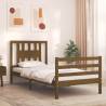 Bed Frame with Headboard Honey Brown 90x200 cm Solid Wood Colour honey brown Size 90 x 200 cm 