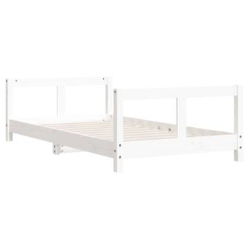 Kids Bed Frame White 80x160 cm - Solid Pine Wood