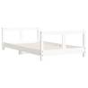 Kids Bed Frame White 80x160 cm - Solid Pine Wood