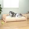 Dog Bed 105.5x75.5x28 cm Solid Wood Pine Colour natural Size 105.5 x 75.5 x 28 cm 