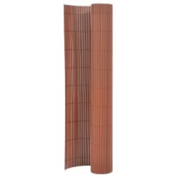 Double-Sided Garden Fence 110x500 cm - Brown, Durable & Flexible